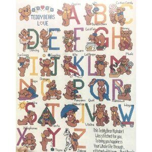 Alpha Bears 26 Designs 12 Projects Cross Stitch and Needle Point